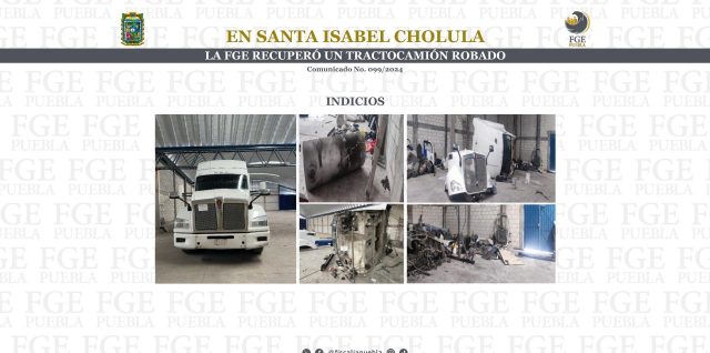 099 CATEO Santa Isabel Cholula trailer robado en Texmelucan