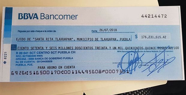 Cheque ejidatarios Tlahuapan