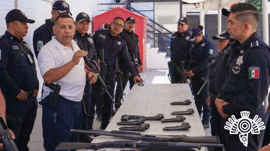 Puebla policia auxiliar capacitacion armamento