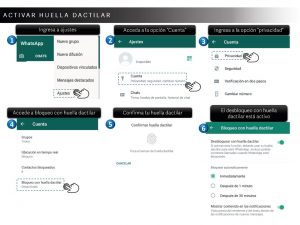 activar huella dactilar wn whatsapp