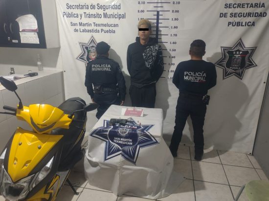 detenido arma robo motocicleta texmelucan