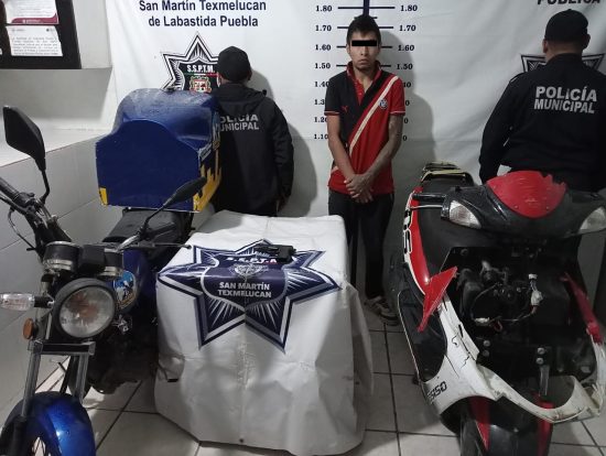 detenido por robo de motocicleta texmelucan policia