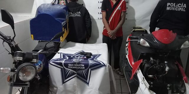 detenido por robo de motocicleta texmelucan policia