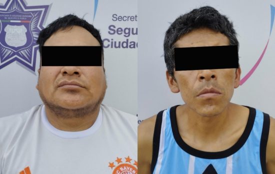 La Policía Municipal de Puebla logró la detención de Fabián “N.”, de 42 años de edad y Hugo “N.”, de 38 años de edad, por su probable participación en delitos contra la salud