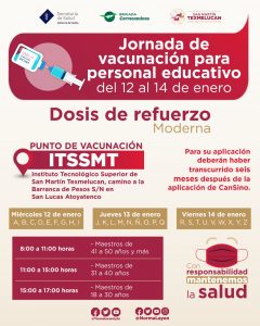 dosis refuerzo maestros texmelucan