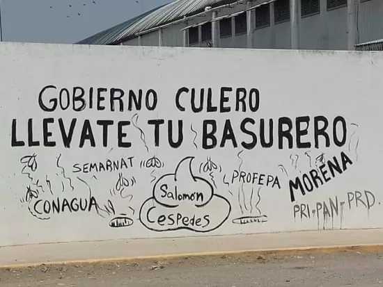 grafiti relleno sanitario cholula calpan pobladores