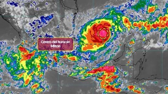 huracan milton mapa