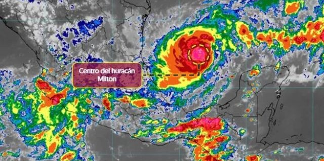 huracan milton mapa