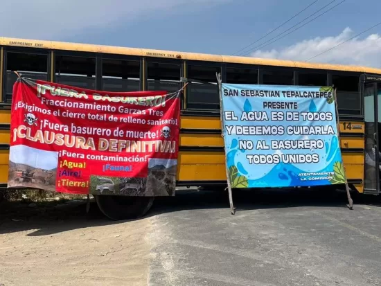 manifestacion pobladores calpan cholula relleno sanitario