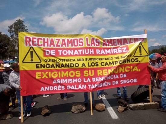 manifestacion tlahuapan ejidatarios autopista mexico puebla segob