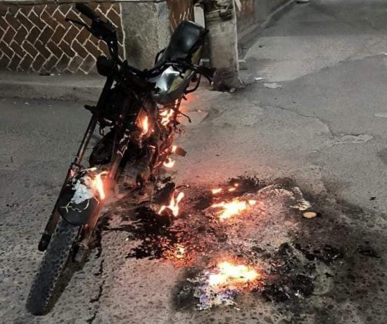 motocicleta robada incendiada texmelucan los dicios