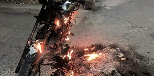 motocicleta robada incendiada texmelucan los dicios