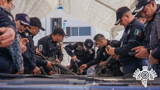 puebla armamento policia auxiliar capacitacion