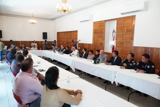 reunion seguridad texmelucan empresarios juan manuel ramon perez